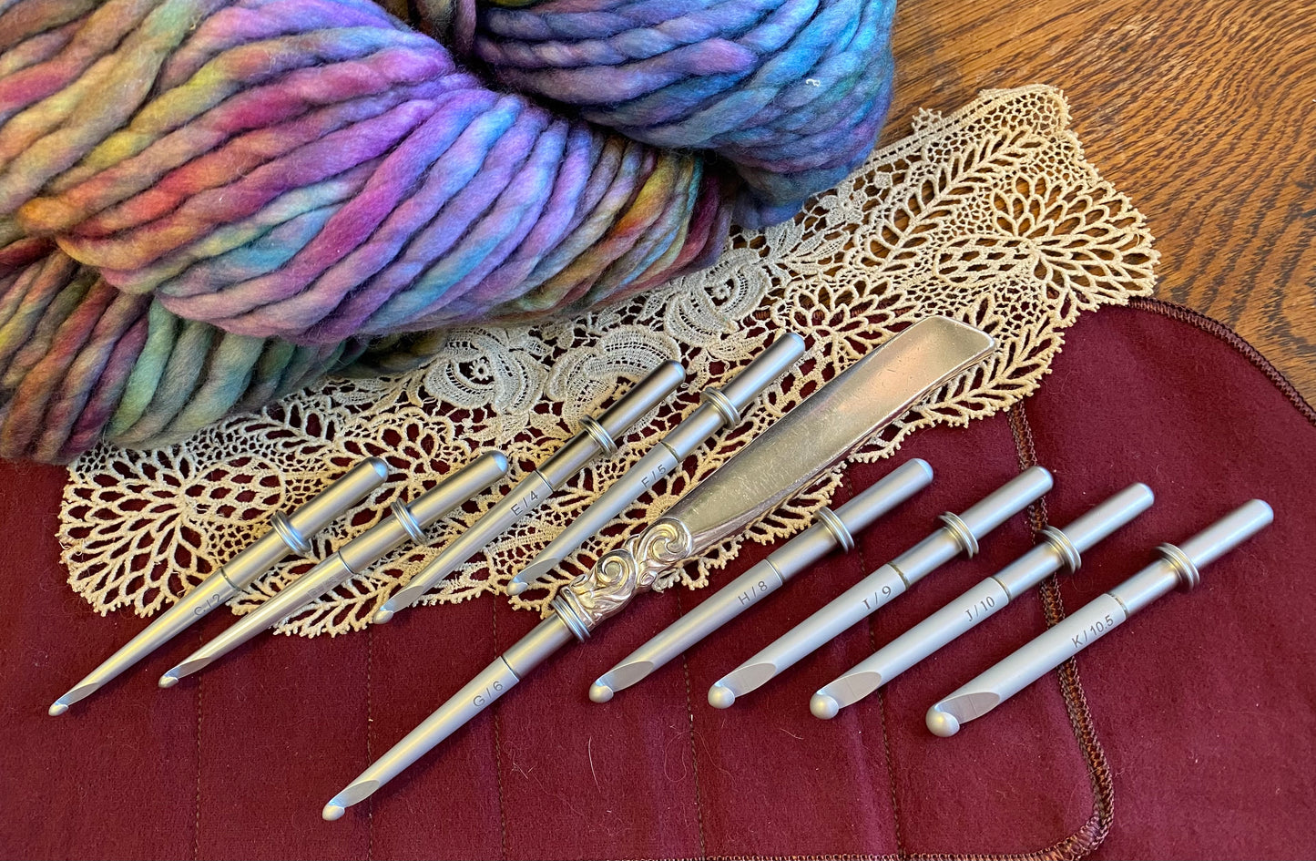 Vintage Silverware Knife INTERCHANGEABLE Crochet Handles Only