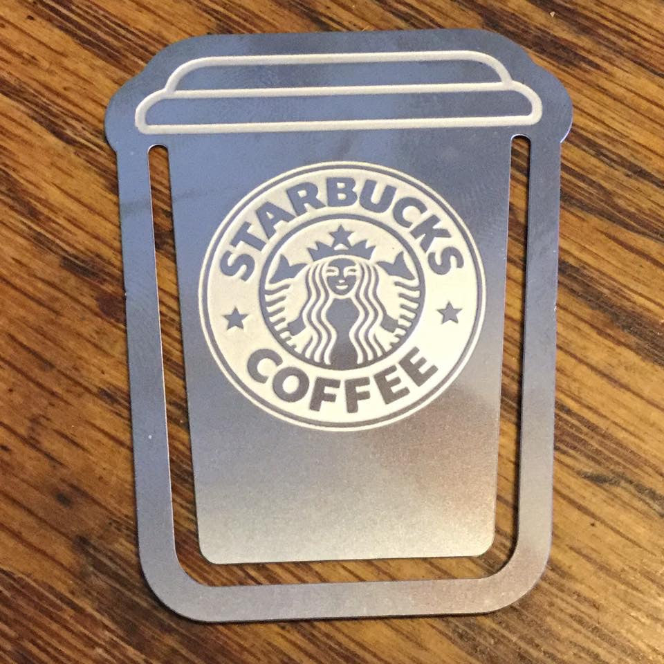Stainless Steel Starbucks Bookmarks